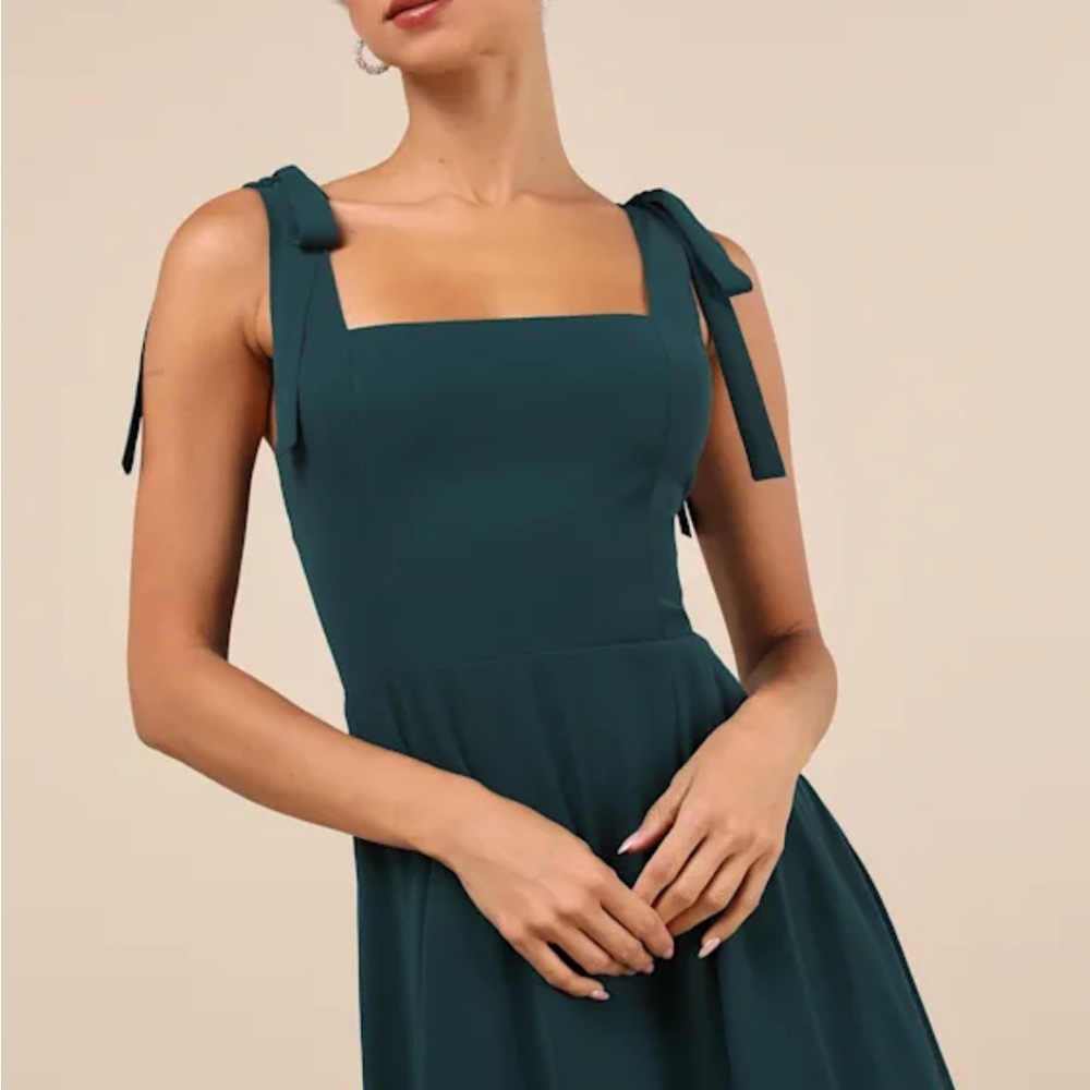 NWT Lulus Green Maxi Dress- Bridesmaid- Evening Gown-Event - Picture 5 of 8
